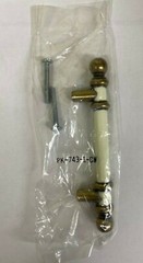(NEW) AMEROCK BRASS/WHITE, 3″ CENTERS #743-1-CW DRAWER OR CABINET DOOR PULL