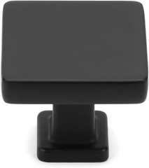 KOOFIZO 10 Pack Black Cabinet Knobs Matte Black Drawer Knobs K08 Square Single H