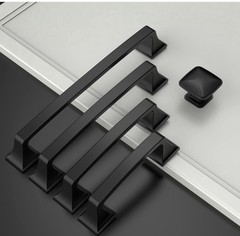 Amerdeco 10 Pack Kitchen Cabinet Handles Matte Black Cabinet Pulls 5 Inch(128mm)