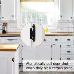 50 Pcs Cabinet Hinges Overlay Self Closing for Kitchen Cabinet Door Matte Black