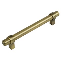 Cosmas Cabinet Hardware Brushed Antique Brass Euro Bar Pull 161-160BAB