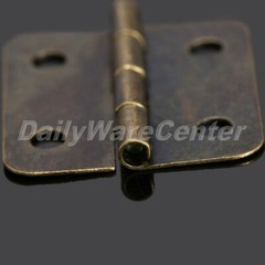 12Pcs Antique Brass Door Cabinet Hinge Jewelry Wooden Box Drawer Hinges Hardware