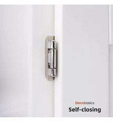DecoBasics 1/2 Overlay Cabinet Hinges Wrap Self Close Satin Nickel 25 Pairs