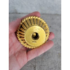 Vintage Brass Floral Door Knob with Embossed Backplate Spain 2.5” – Tarnished