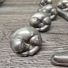 TITLELot Of 8 Artistic Animal Cabinet Pulls Knobs Heavy Cast Metal Abstract…