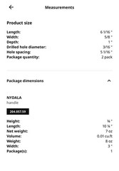 IKEA NYDALA 3X Cabinet Handles Drawer Pulls 2 Pack 6 1/16″ Bronze – 204.057.59
