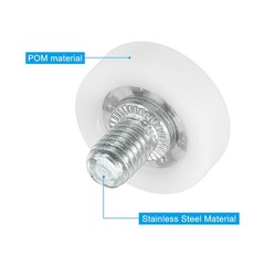 4 Pack 19mm Drawer Rollers Plastic Drawer Pulley Bearing Small Pulley