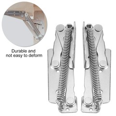 2Pcs Set Steel Durable Lift, Under Cabinet Pull Down Hinges Scissor Silver