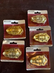 DRAW CATCHES 2pcs – brass plated 2-3/4″ x 1-1/2″ Lot x5pks Brainerd 0864XC New!