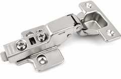 2 PCS Half Overlay Soft Close Frameless Cabinet Door Hinges 110 Degree 6Ways