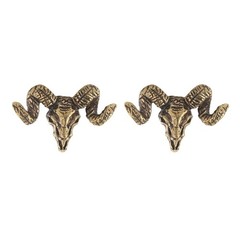 Unique Brass Door Handle Set 2 Pcs Sheep Head Copper Hooks for Your Decor
