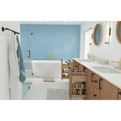 Bathroom Vanity Cabinet Grooming Organizer No Wiggle 8″ Vanity-height Pullout