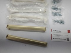 10 Pack Brushed Gold Cabinet Handles 6-5/16 Inch Hole Center Soild Zinc Alloy