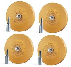 4 PCS Decal Remover Eraser Wheel Rubber Adhesive Wheel for Cars | Flat 4 PCS