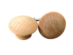 Wood Round Knobs Unfinished Amerock Cabinet 1 3/8″ 2-pack