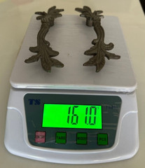 2x Vintage Cast Iron Victorian Style Gate Door Cupboard Drawer Pulls Handles
