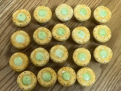 Ceramic Drawer or Cabinet Pull Knobs – Set of 19 Pastel Green Orange Pink Brown