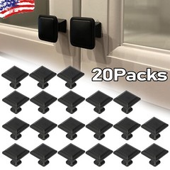 20Pack Cabinet Knobs Cupboard Door Handle Kitchen Drawer Square Pull Black Matte