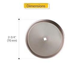 Round Metal Closet Back Plate with 2-3/4″ (70mm) Diameter Satin Nickel 1