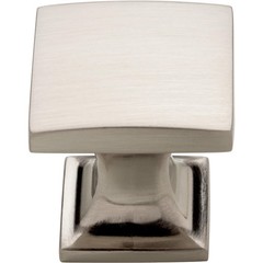 1″ Satin Nickel Cabinet Knob 2-Pack W/ Solid Brass & Rustproof