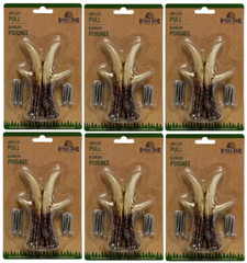 6 PK DEER ANTLER DRAWER PULL Cabinet Handle Knob SET Hunting Decor