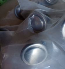 Brushed Stainless Round Cabinet Knobs/Pulls (7) 1 1/4″