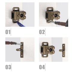 10Pcs Home Door Cabinet Cupboard Furniture Catch Stopper Roller Latch Home;;