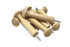 Screw-On Shaker Pegs Birch Hardwood – 2.9-Inch Wood Length Plus Hangerbolt – …