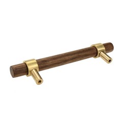 Drawer Pulls Brass Walnut Kitchen Wardrobe Cabinet Hardware 5.51″/140mm 4 PCS
