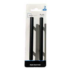 Mainstays 3″ Simple Round Bar Cabinet & Drawer Pull – Matte Black (8 Pulls) T