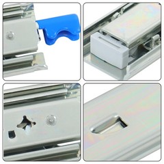 26″ Locking Drawer Slides 250lb Heavy Duty Ball Bearing Full Extension With Lock