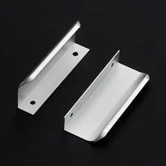 3 PCS Silver 102mm 4.02in Length Finger Pulls 76mm 3in Hole Center Tab Handle