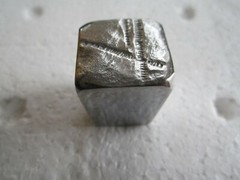 DU VERRE JEFF GOODMAN CUBE POLISHED ALUMINUM CABINET DOOR / DRAWER PULL KNOB