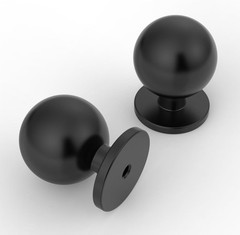 9BUILD 10pk 1.2″ Matte Black Cabinet Knobs