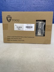 TOGU TG-6018 12” Solid Standoffs Heavy Duty Stainless Steel Door Handles Chrome