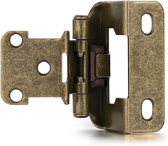 4 Pack (2 Pair) Antique Brass Cabinet Hinges For Kitchen Cabinet Door Partial