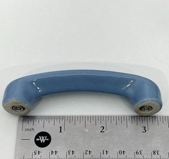 VTG Blue Porcelain Ceramic Cabinet Handles White Floral Kitchen Pull Drawer