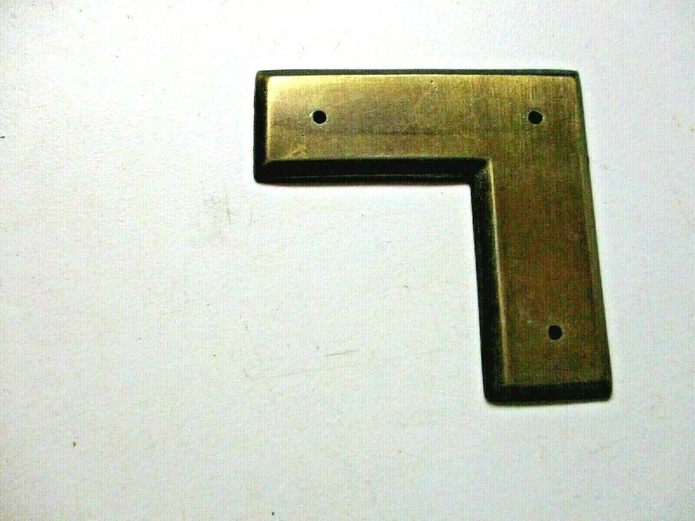 Ornamental 2 Inch 3187 Corner Bracket Drawer Door Cabinet Frame Dark Satin Brass