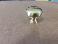 1.25 In Solid Brass Cabinet Knob — Satin Brass Finish-Baldwin