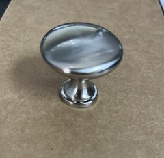 1 in. 2/16 Modern Satin Nickel Round Cabinet Knob (15PK)