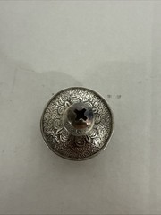 Edgar Berebi Swarovski Crystal Trescott Knob Silver 1 3/8” Diameter #8146