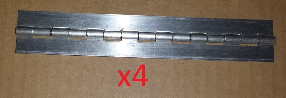 4 pc .062 Aluminum Hinge 7-1/2 x 1-1/4 Cabinet/Door/Project/Boat Continuous DIY