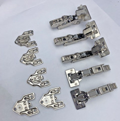 Lot Of 5, 70.655-0102 Blum Clip-Top Cabinet Hinges Overlay Whit Mounting Plate