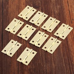 Vintage Gold Zinc Alloy Furniture Cabinets Decor Wooden Box Flat Hinges 10Pcs