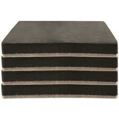Super Sliders 5″ Large Square Reusable Felt Furniture for 4 PC, Black