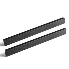 6 Pack 7 9/16 Inch Matte Black Knurled Cabinet Pulls – Modern Bar Handles – T…