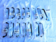 Handles Cabinet Drawer Pulls Big Lot of 15 Satin Chrome NEW w/screws Long 5 1/2″