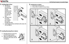 Berta Full Overlay Soft Closing Frameless Cabinet Door Hinge (30 pack)