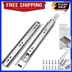 Full Extension Ball Bearing Drawer Slides 8 10 12 14 16 18 20 22 24 Inch Heav…