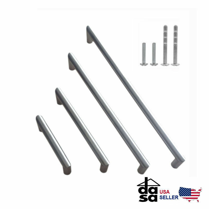 Modern Stainless Steel Bar Cabinet Handles Pulls Knobs Brushed Nickel